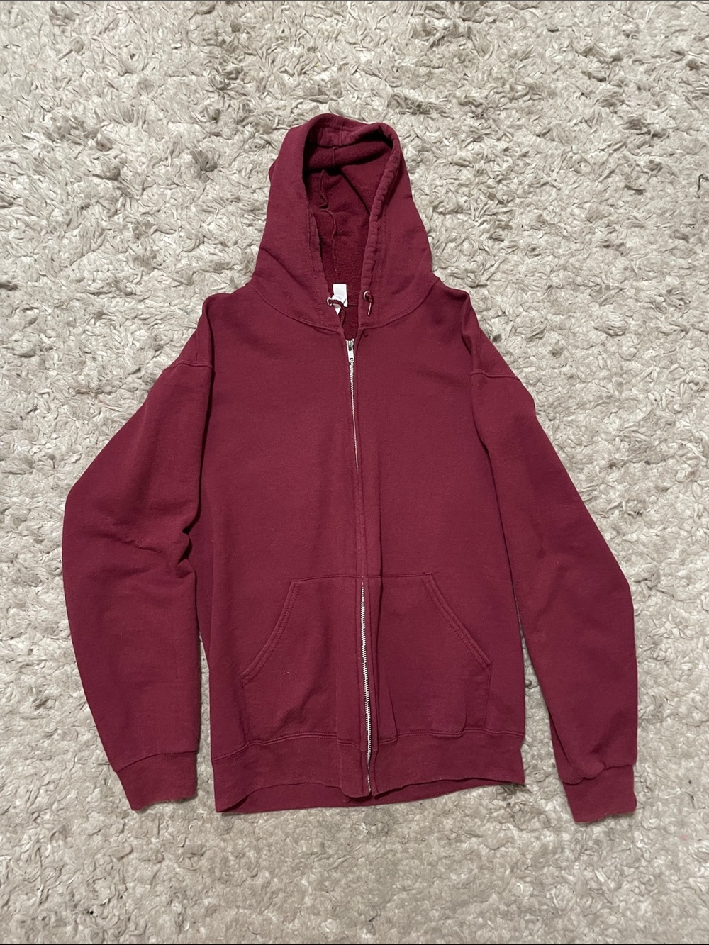 Jerzees Men's Full-Zip Hoodie in Maroon